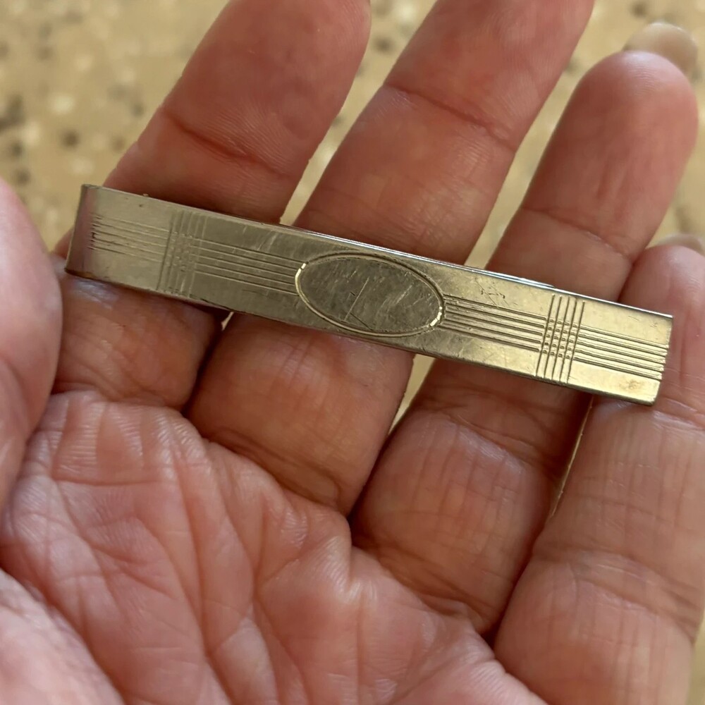Vtg tie clip money clip